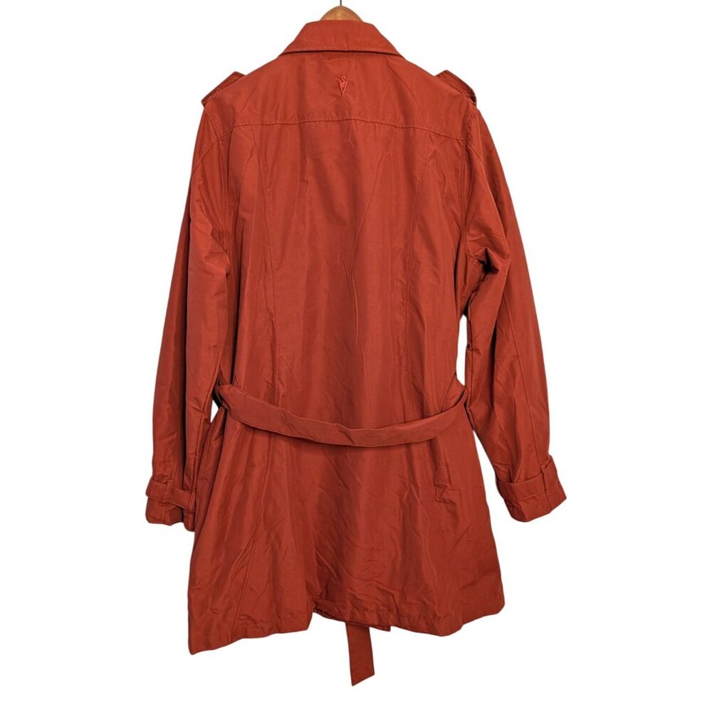 ScotteVest Womens Rust TEC Travel Trench XXL Double-Breasted Belted Coat Pockets - Picture 2 of 16